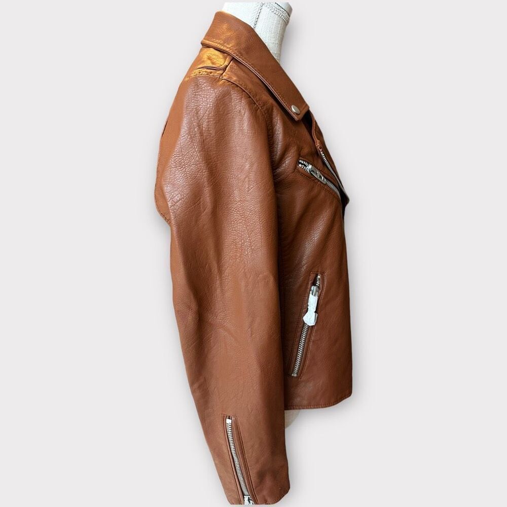 Womens Blank NYC Brown Faux Leather Jacket Size Large NWT - Picture 4 of 8